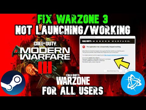 How to fix Warzone 3 Crashing &amp; Not Launching ( Easy FIX ) - ✅*NEW UPDATE*