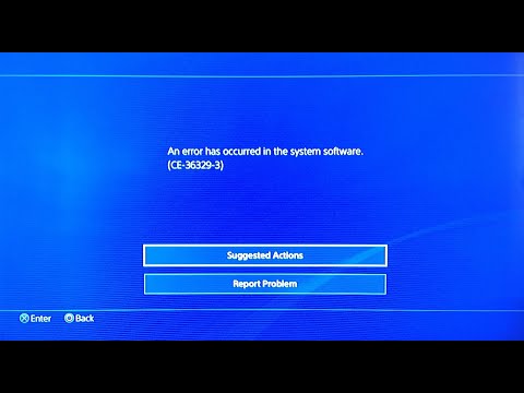 Fixed PS4 error code CE-36329-3 | An error has occurred in the system software | Freezing &amp; Crashing