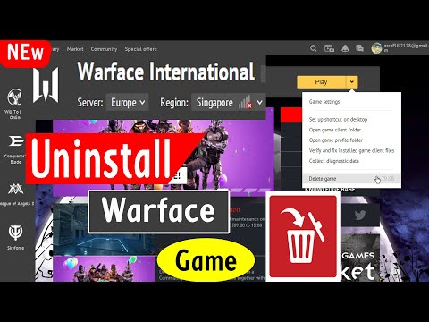 Uninstall Warface game /Remove warface
