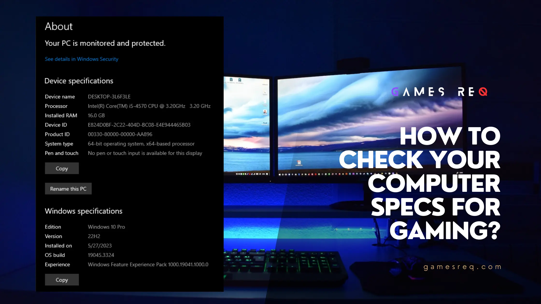 How To Check Your Computer Specs For Gaming Guide