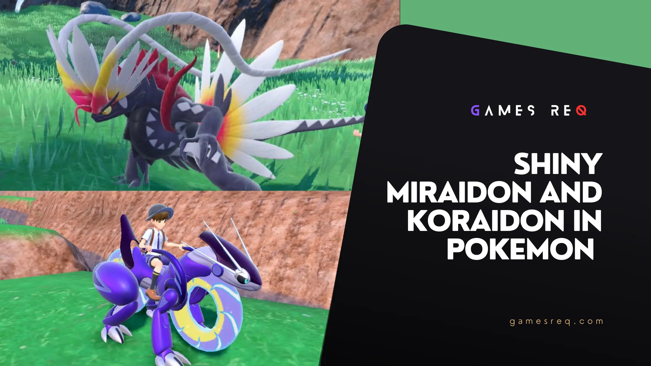 Shiny Miraidon and Koraidon in Pokemon Scarlet and Violet