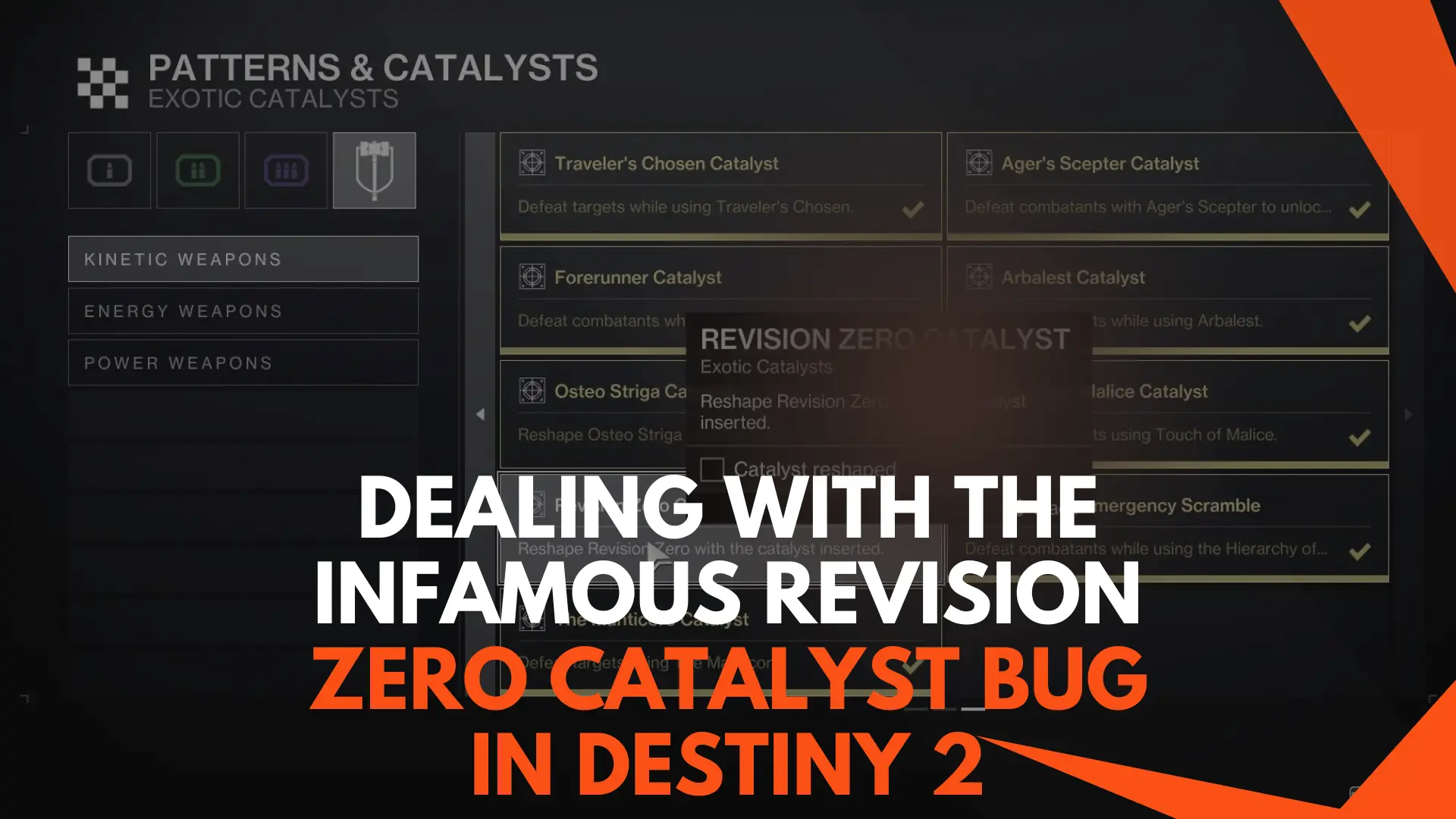 Dealing With the Infamous Revision Zero Catalyst Bug in Destiny 2