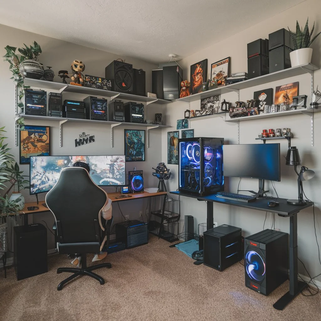a pc game room with a variety of gaming setups the arFMtRBvSYu9pZh9j6QxnQ ERBLp9g1QvObu7RRsjGG3Q