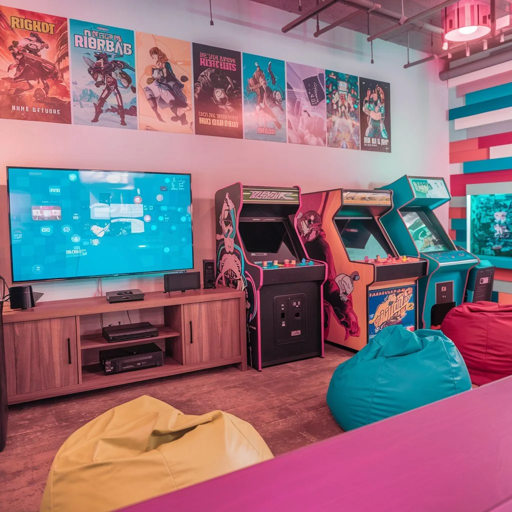 a photo of a game room with a variety of video gam aaM4wXN9R0Cf3SWhmQI 3w KgSTAfZ4TnKQUkEON4UylA