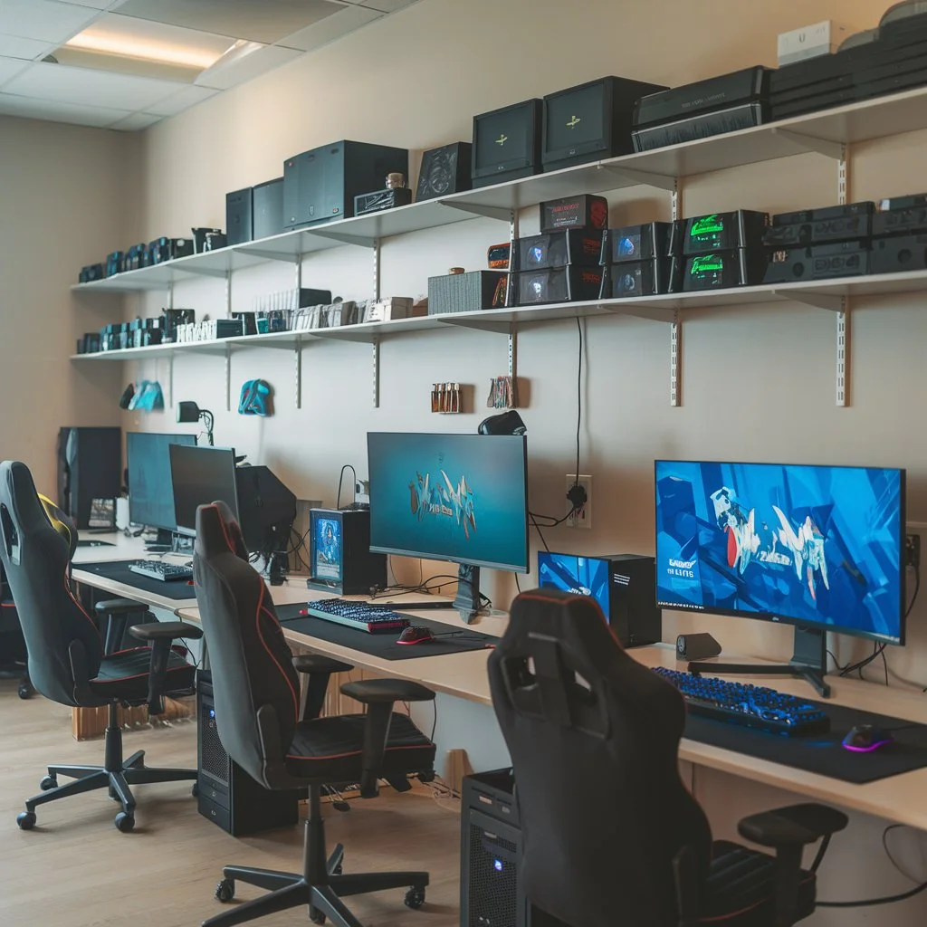 a photo of a pc game room with multiple desks each lSqGtpo SVqkZ9xr47vc0w ERBLp9g1QvObu7RRsjGG3Q