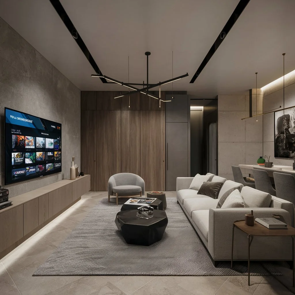 modern minimalist game room showcase a sleek conte v4zgoi3QTJKjgRycvHhiFw JGjZjd8uQcOBeQz23p648w